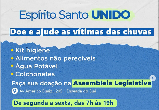 Pedidos de ajuda para o sul do estado. Assembleia Legislativa faz anuncia parcerias.